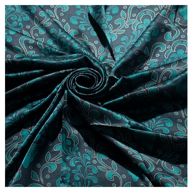 100% Mulberry Silk Scarf for Women 108cm Vintage Baroque Vines Print Large Square Shawl Soft Satin Luxury Fashion Wrap