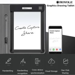 ROYLE-a5サイズのBluetoothデジタルライティングパッド,グラフィックタブレット,iOS/Android用のクラウドストレージ