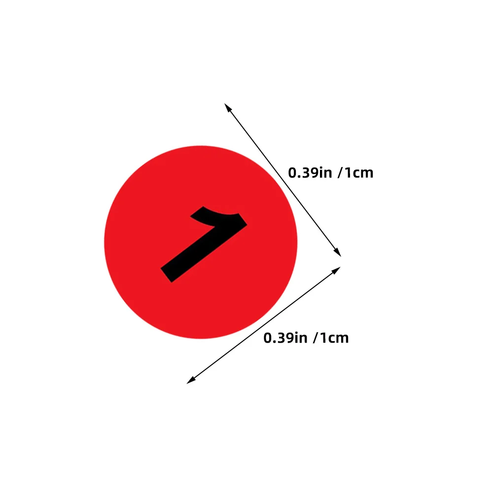 2500 قطعة من ملصقات الأرقام الملونة 1-100 ملصقات دائرية قابلة للتقشير واللصق لوضع العلامات على تصنيف فعال في مكاتب الفصول الدراسية #3
