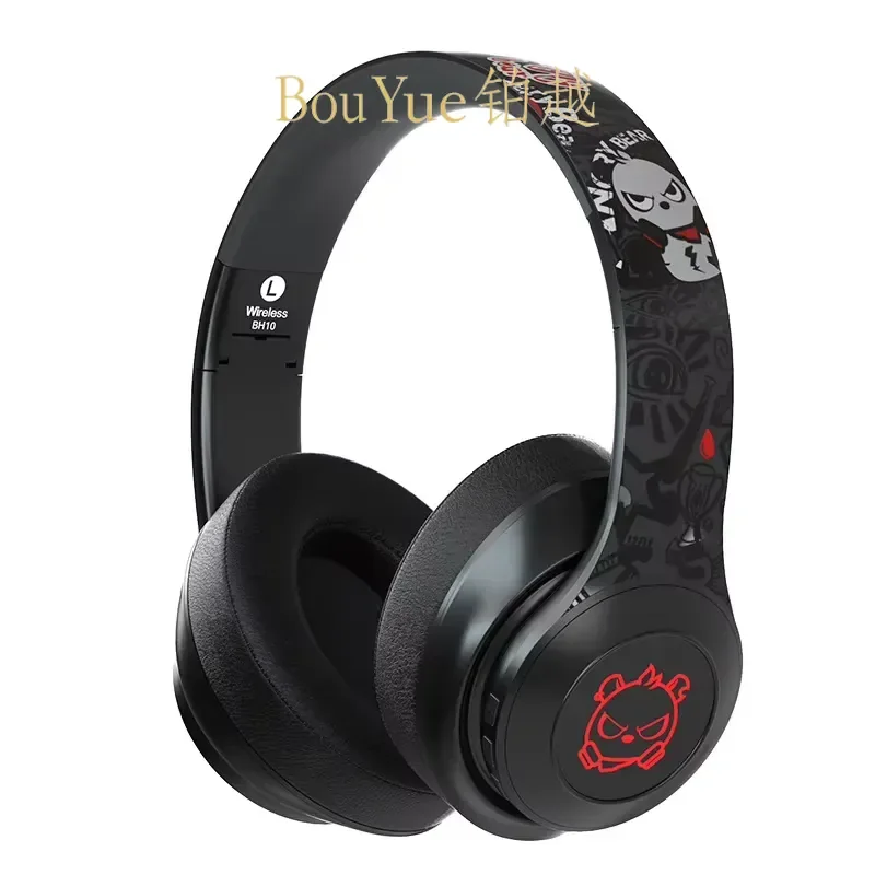Wireless Earbuds Active Noise Cancelling ANC Ergonomic Fit Glowing LED Light Gaming Headset for PC Computer Bass Stereo Sound