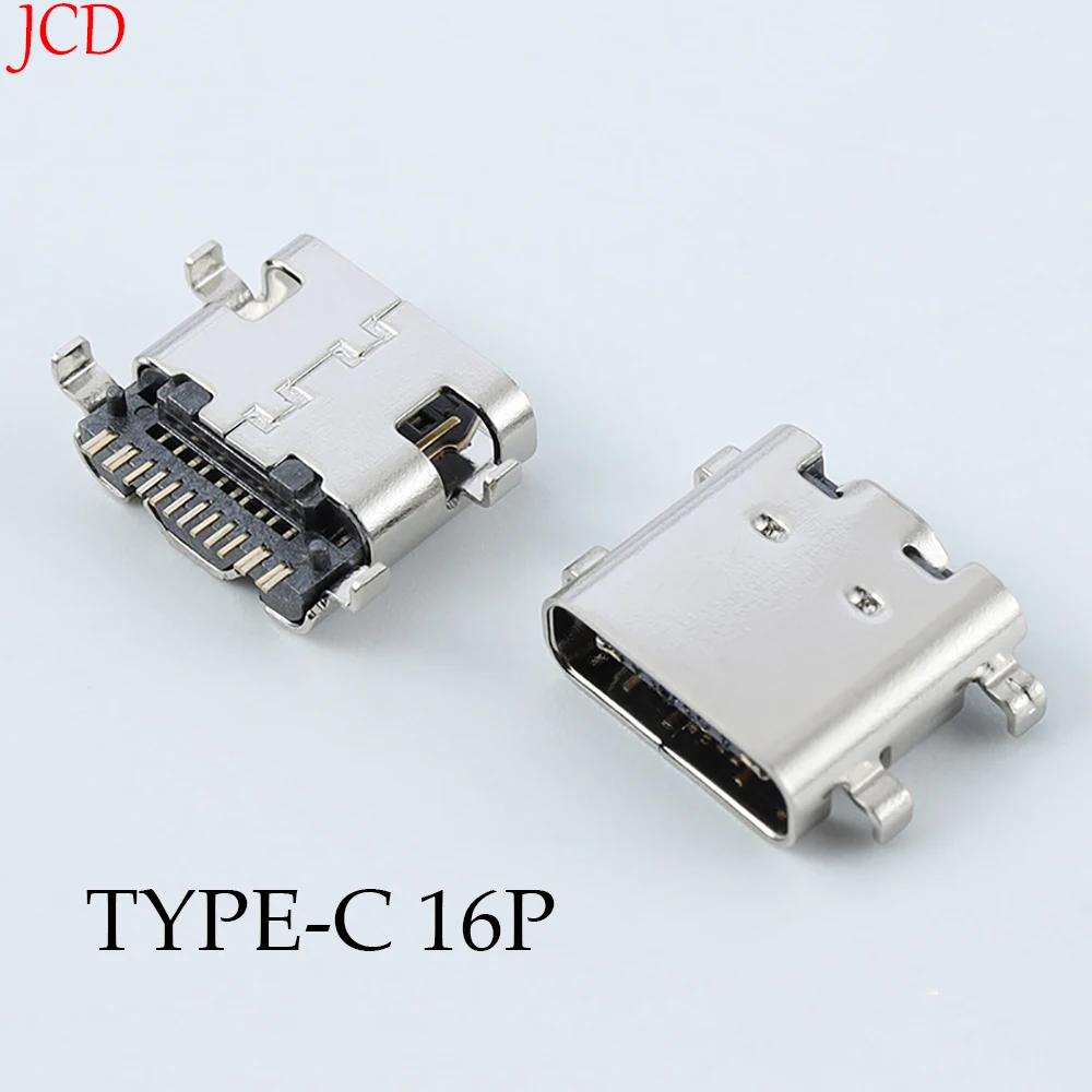 

2/5/10PCS USB Type-C female 16PIN sinking SMT full mount power supply with 5A current fast charging TYPEC female 16P