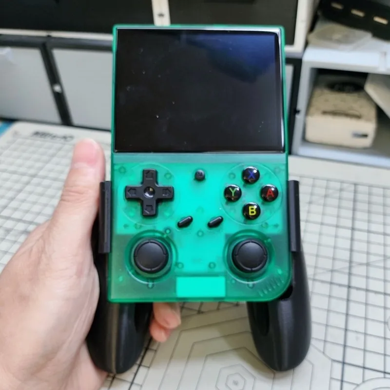 

For Anbernic RG35XX Pro rg35xxpro 3D Printing Game Console Hand Gamepads Grip Handle Palm Base Display Table Hole Plate Bracket