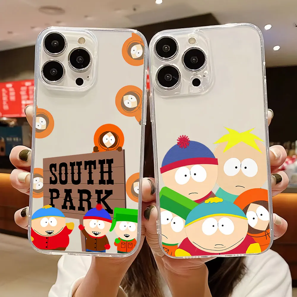 Cartoon  For Samsung Galaxy A54 A73 A72 A71 S23 S22 Ultra Shockproof Transparent soft Ultra Thin Phone Case S-South Park