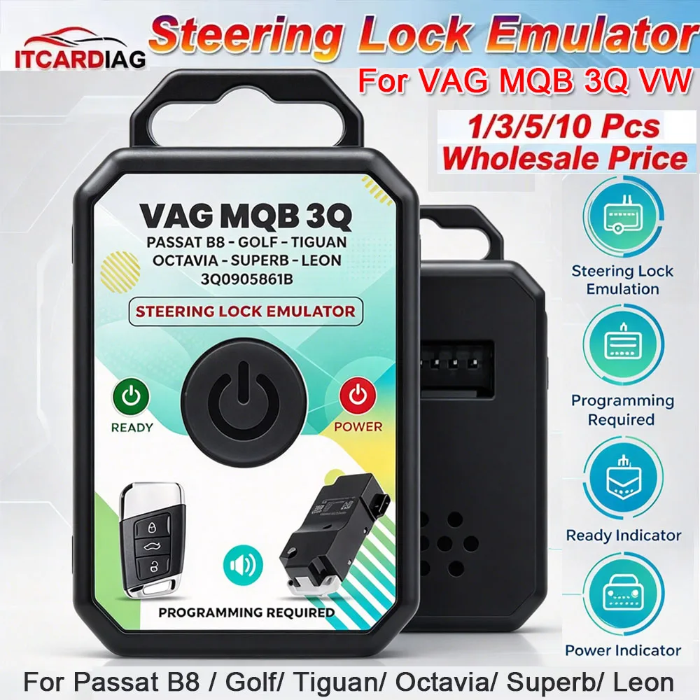 For VW Passat B8 Audi Steering Lock Emulator For Skoda Octavia Seat  Simulator For VAG MQB 3Q Part Number 3Q0905861B with Sound