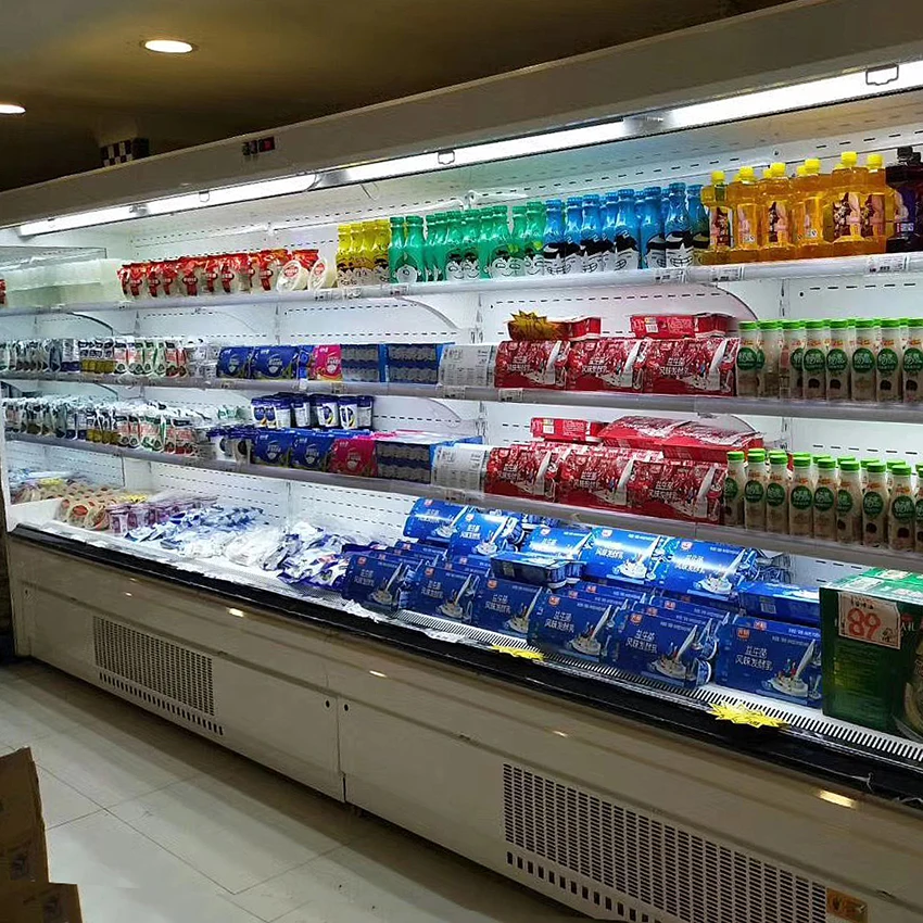 supermarket fridge commercial multi decks freezer showcase fruit drinks fridge chiller