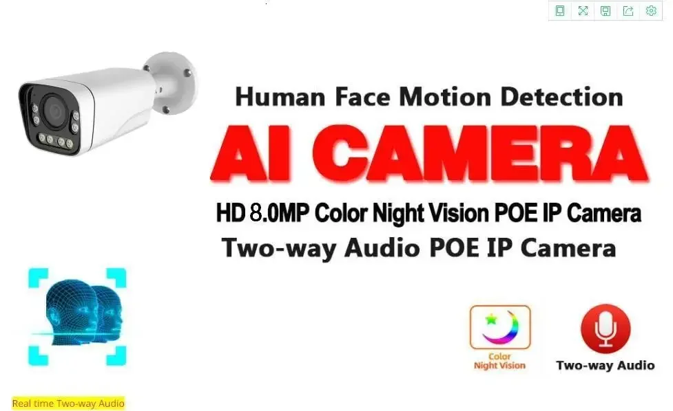 4K 16 قطعة اتجاهين الصوت الملونة في الهواء الطلق مقاوم للماء كشف الحركة POE كاميرا مجموعة 8MP طقم NVR مع التكبير 4X