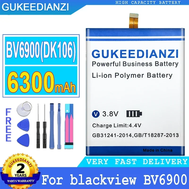 BV 6900 (DK106) 6300mAh Rechargeable Mobile Phone Batteries For blackview BV6900 Cell Phone Portable Battery