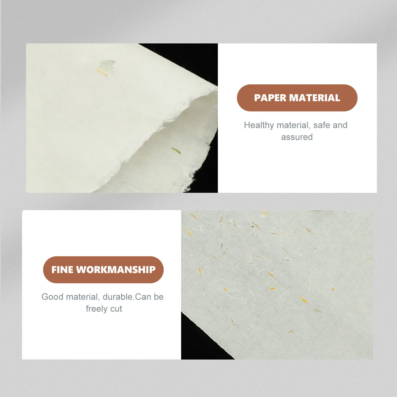 

10 Sheets Floral Design Rice Paper for Chinese Brush Calligraphy Writing Painting Moderate Ink Inhibition Slow Infiltration