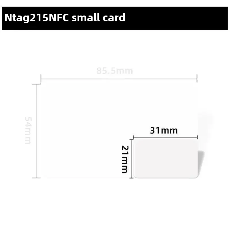 NFC Tag Ntag215 White Card Chip Smartphone Card NFC Digital Access Control Can Be Used for Homemade Amiibo