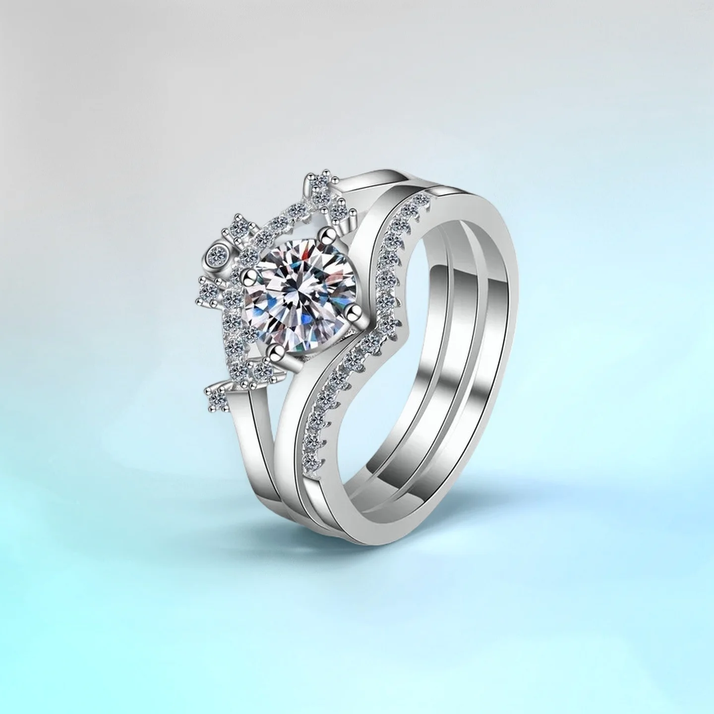 

0.8CT Teardrop Moissanite Engagement Ring S925 Sterling Silver Women's Jewelry with GBA Certificate Free Gift Box cute