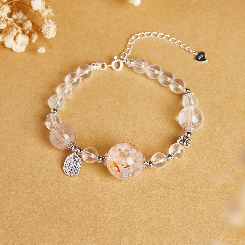 Fashion Koi Twisted Flower Crystal Bracelet for Women Crystal Bracelet Women Beads Elastic Adjustable Bracelet Jewelry Gift