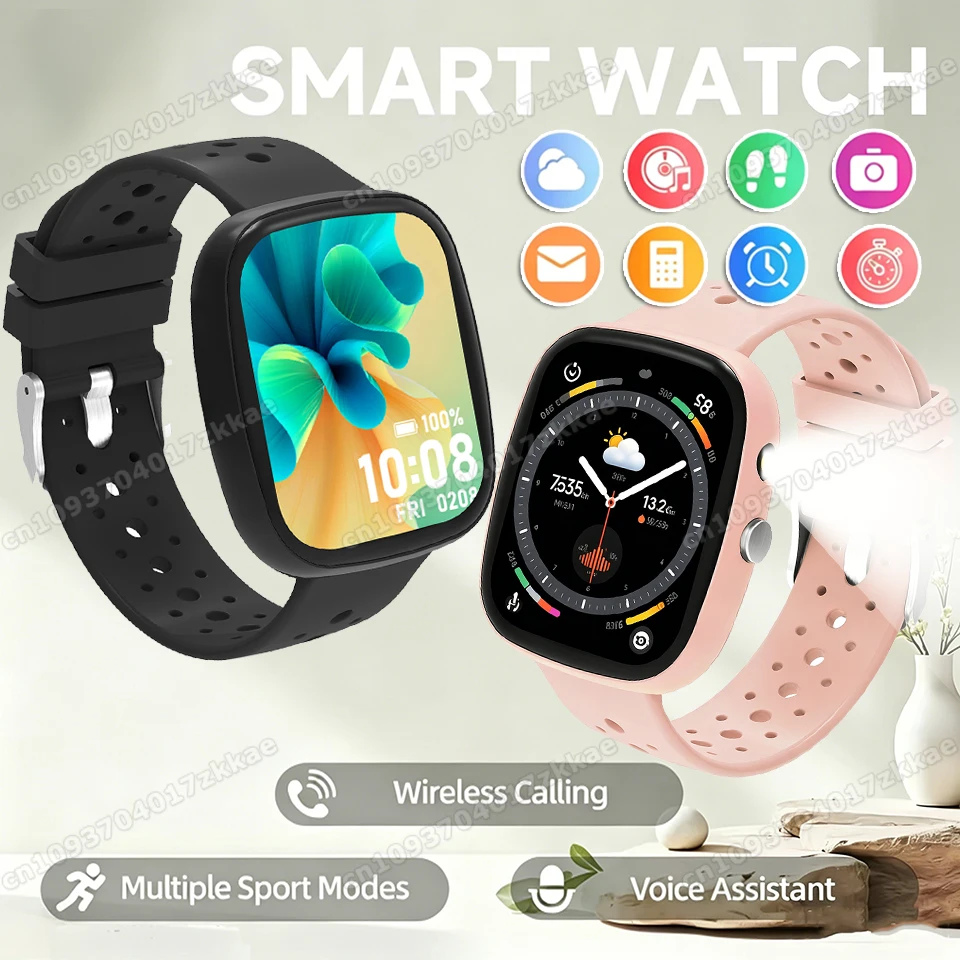 

2026 Outdoor Sports Smart Watch Bluetooth Call/Music Camera Control Health Monitoring Message Push Waterproof Smartwatch HW12