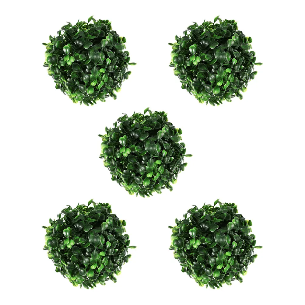 

5Pcs Simulation Plant Topiary Balls Artificial Grass Balls Decorative Ceiling Ornaments for Restaurant Coffee Shop Stage