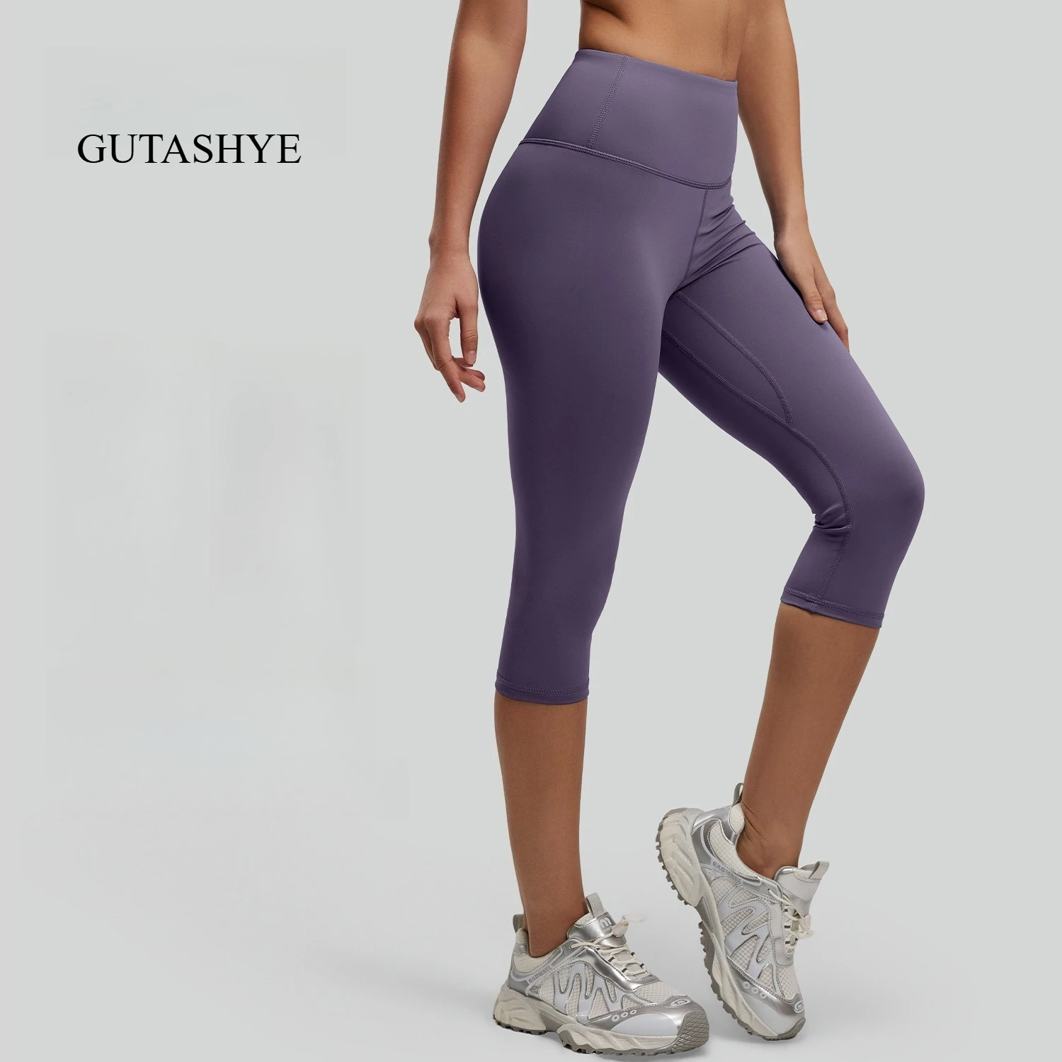 

Gutashye Women High Waist 3/4 Yoga Pants Stretchy Butt Lifting Capri Workout Fitness Running Pants