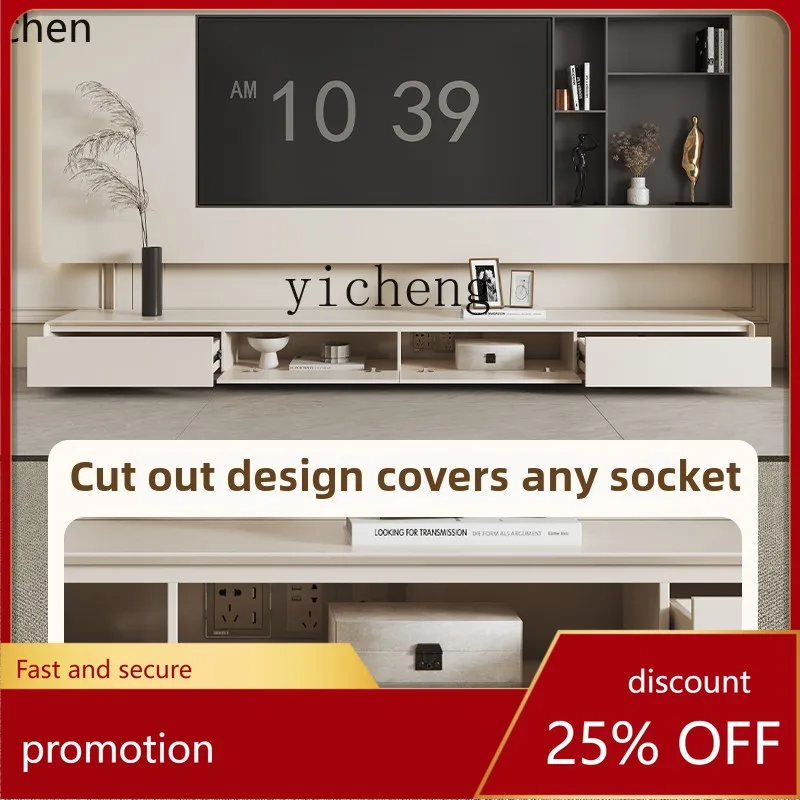 

HXL floor TV cabinet living room light luxury high-end solid wood floor cabinet modern simple TV cabinet