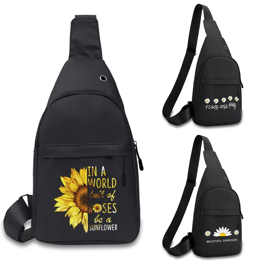 

2025 New Men Chest Pack Daisy Series Large Capacity Casual Sport Chest Bag Fashion Multi-functional Travel Hiking Crossbody Bag