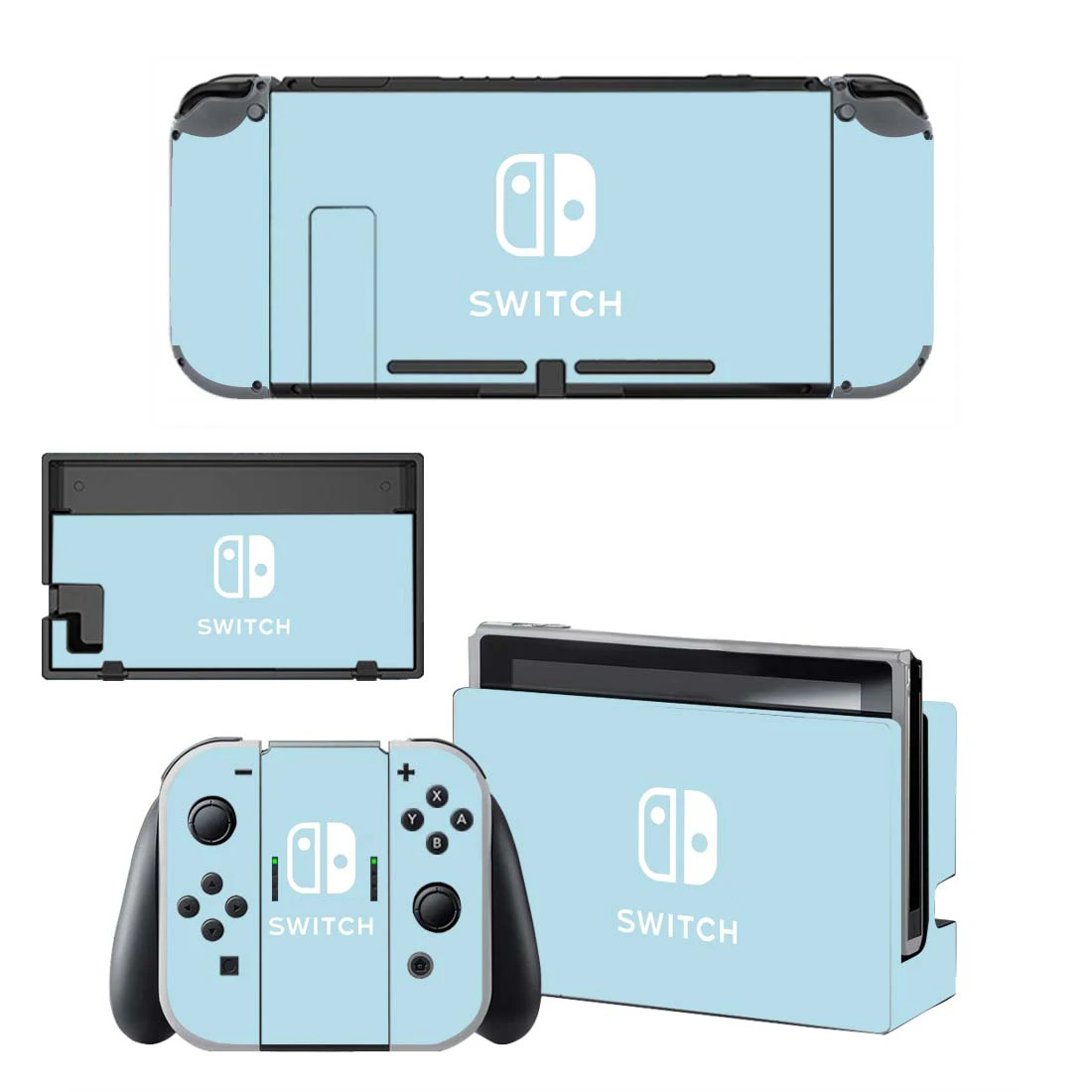 Autocollant de couverture de peau rose et violet pur, autocollant pour console Nintendo Switch, contrôleur Joy-con, vinyle S6