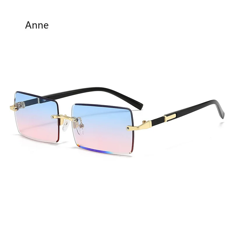 High Definition Sunglasses for Men Ladies Blue Light Blocking Eye Protection Eyewear Rimless Square Frame Eyeglasses Goggle