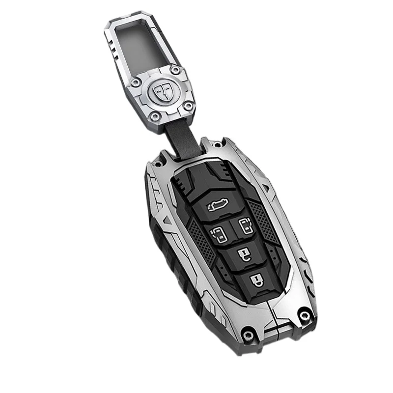

Metal silicone protective case key chain For Toyota Sienna Levin Granvia Alphard Vellfire Crown 5 buttons key case bag