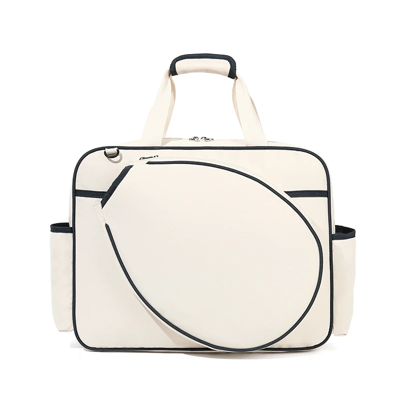 Unisex Black Tennis Racquet Bag Large Capacity 1-2 Pack Tennis Squash Racket Shoulder Bag Portable Outdoor Tenis Sports Handbag