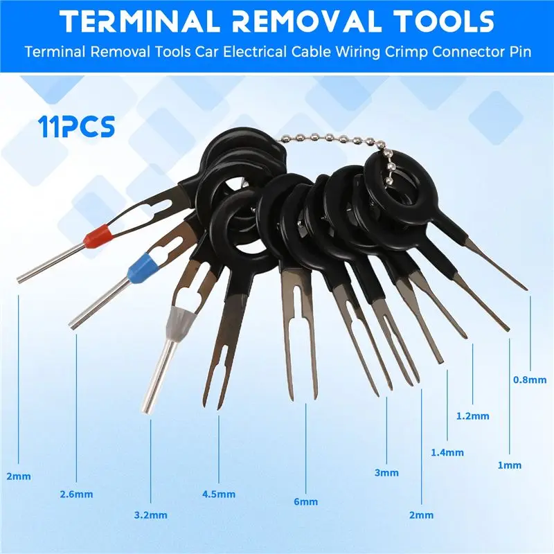 A13Z-11Pcs/Set Terminal Removal Tools Car Electrical Cable Wiring Crimp Connector Pin Extractor Kit Car Repair Hand Tool Set Plu
