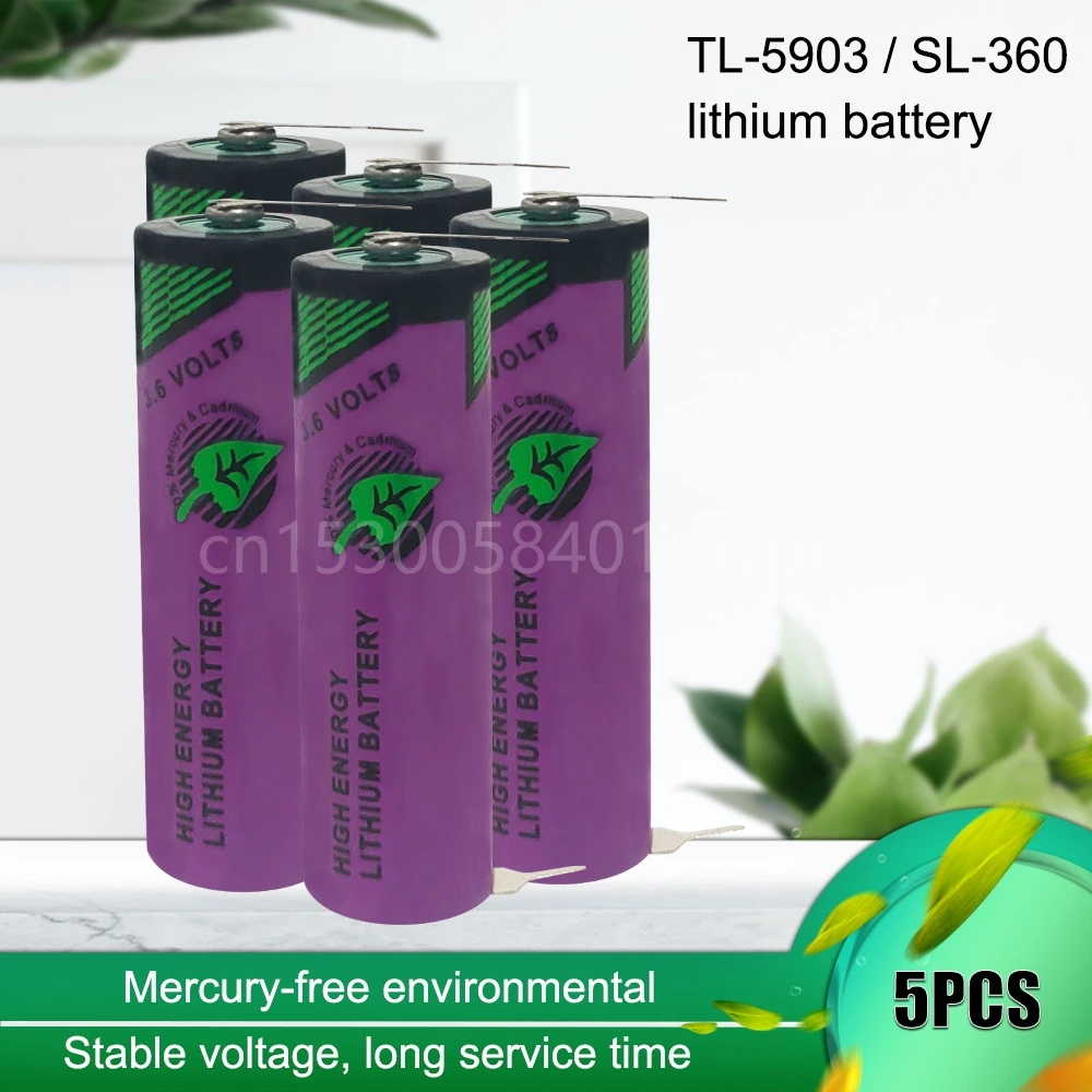 5PCS Original Israel TL-5903 ER14500 14500 3.6V 2400mah AA Battery PLC CNC Non-Rechargeable Lithium Battey with Welding