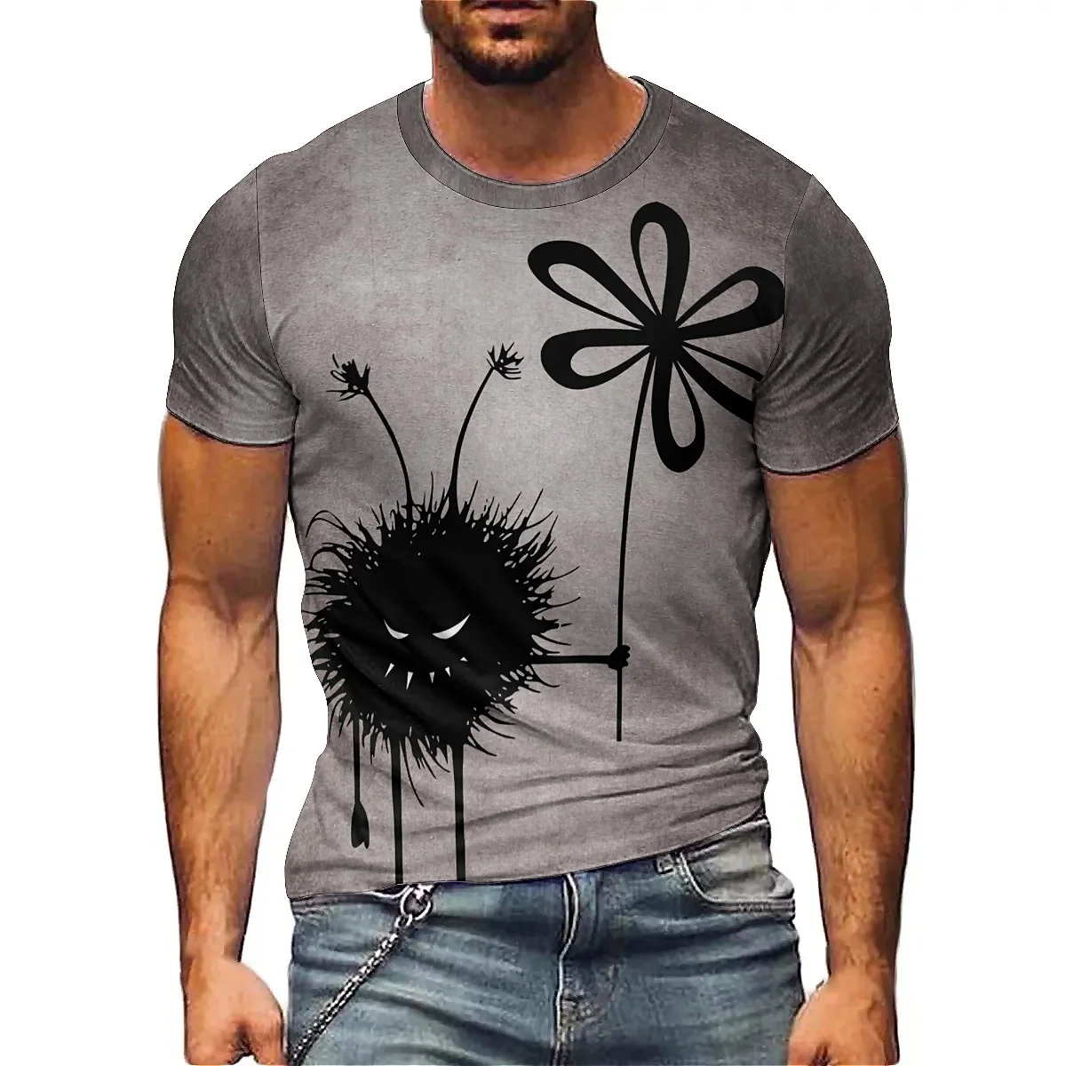 

Men's 3D Printed Short-sleeved T-shirts for Carnival Events Are Soft and Comfortable