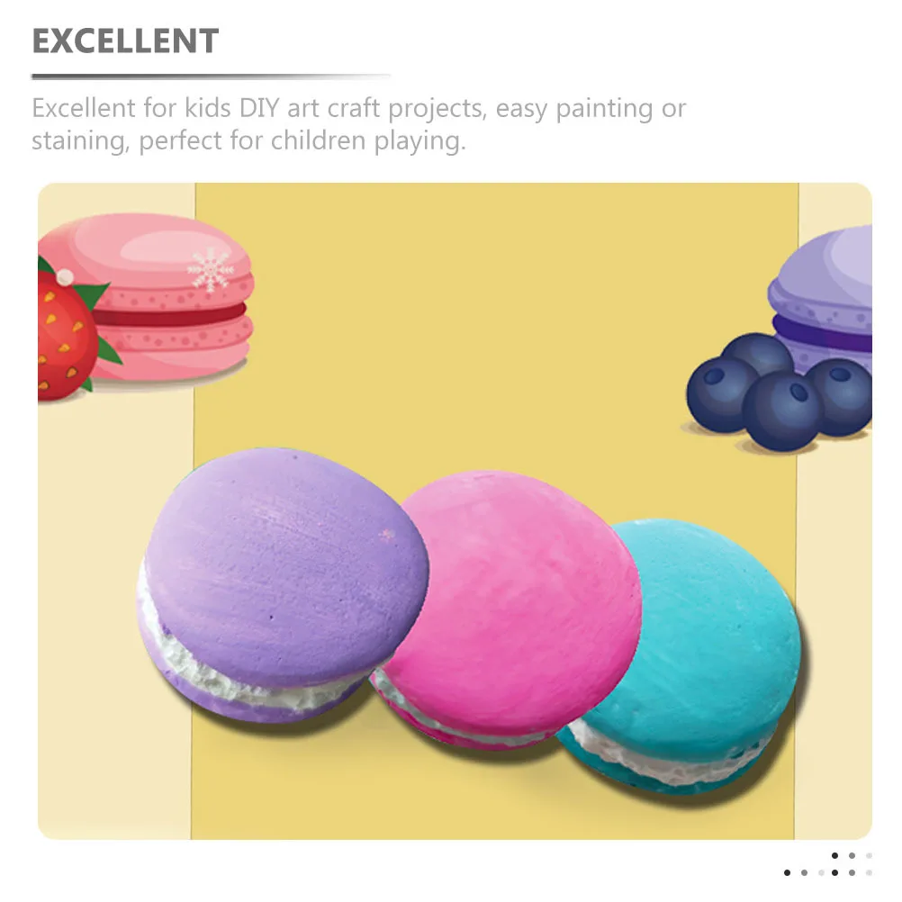 1 Zestaw Kreatywnych Makaroników do Malowania dla Dzieci, Zestaw Gipsowy DIY, Kolorowe Rękodzieło Idealne do Sztuki i Zabawy dla Dzieci