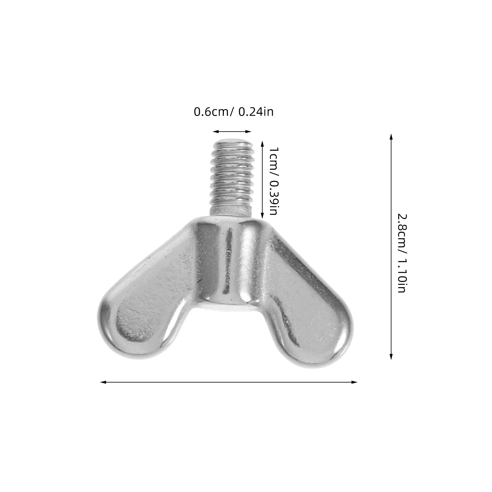 2pcs Stainless Steel Wing Nut Screws For Flagpole Mounting Hand Twist Screws Accessories For Furniture And Bed Frame Assembly