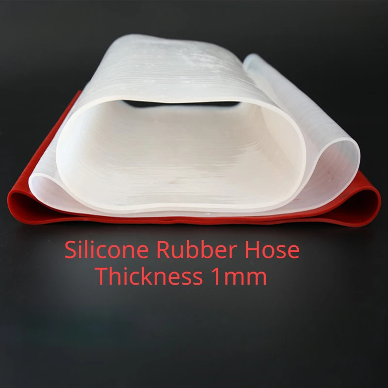 Oversize Silicone Rubber Hose Thickness 1mm  Pipe Large Tube Inner Dia 12-1000mm  Industrial Grade High Temp Resistant  1meter