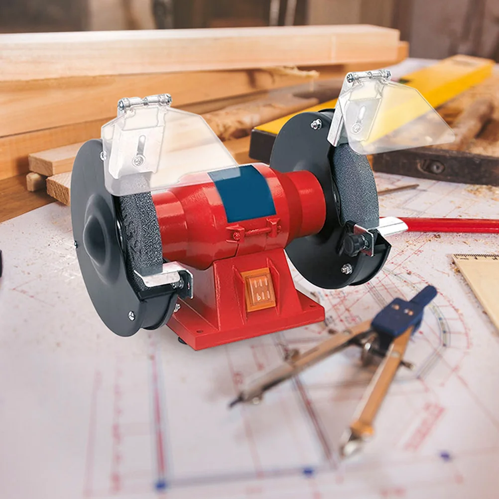 2 Pcs Grinder Guard Device Bench Eye Cover Shield Goggles Asphalt Safety Stainless Steel Protector Attachment Accessories Work