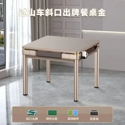 Roller Coaster Mahjong Machine Automatic Folding/Heating Dining Table Dual-Use Mahjong Table Rotorcraft Household