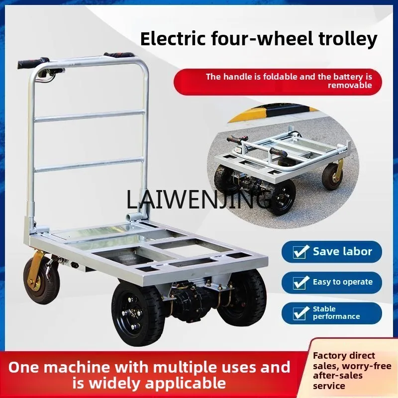

MJY hand push handling portable cargo sand cement four-wheel flat cart