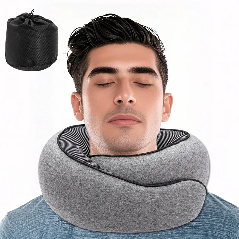 

Memory Foam Neck Pillow Cervical Vertebra Travel Portable Noon Break Aircraft U Type Of Pillow Sleep Camping Pillow Carry Bag