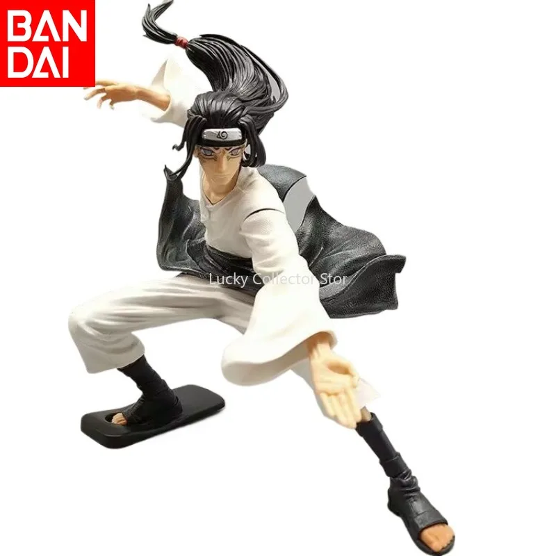 Bandai Naruto Konoha Hinata Neji Figure White Eyes Soft Fist Baguazhang Interchangeable Head Model Anime Ornament Gifts