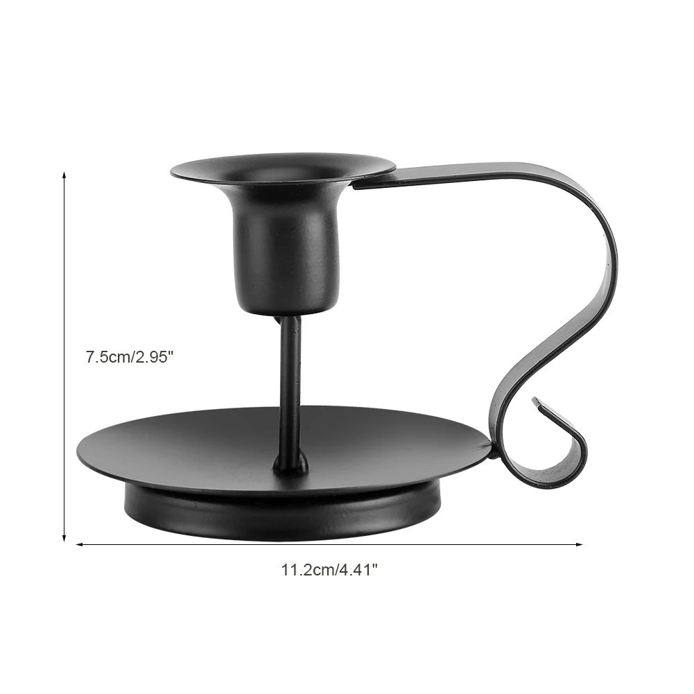 Handmade Candle Holder Retro Iron Taper Candle Holder Hand Made Candlestick Stand Home Candlelight Dinner Decor Iron Candlestick