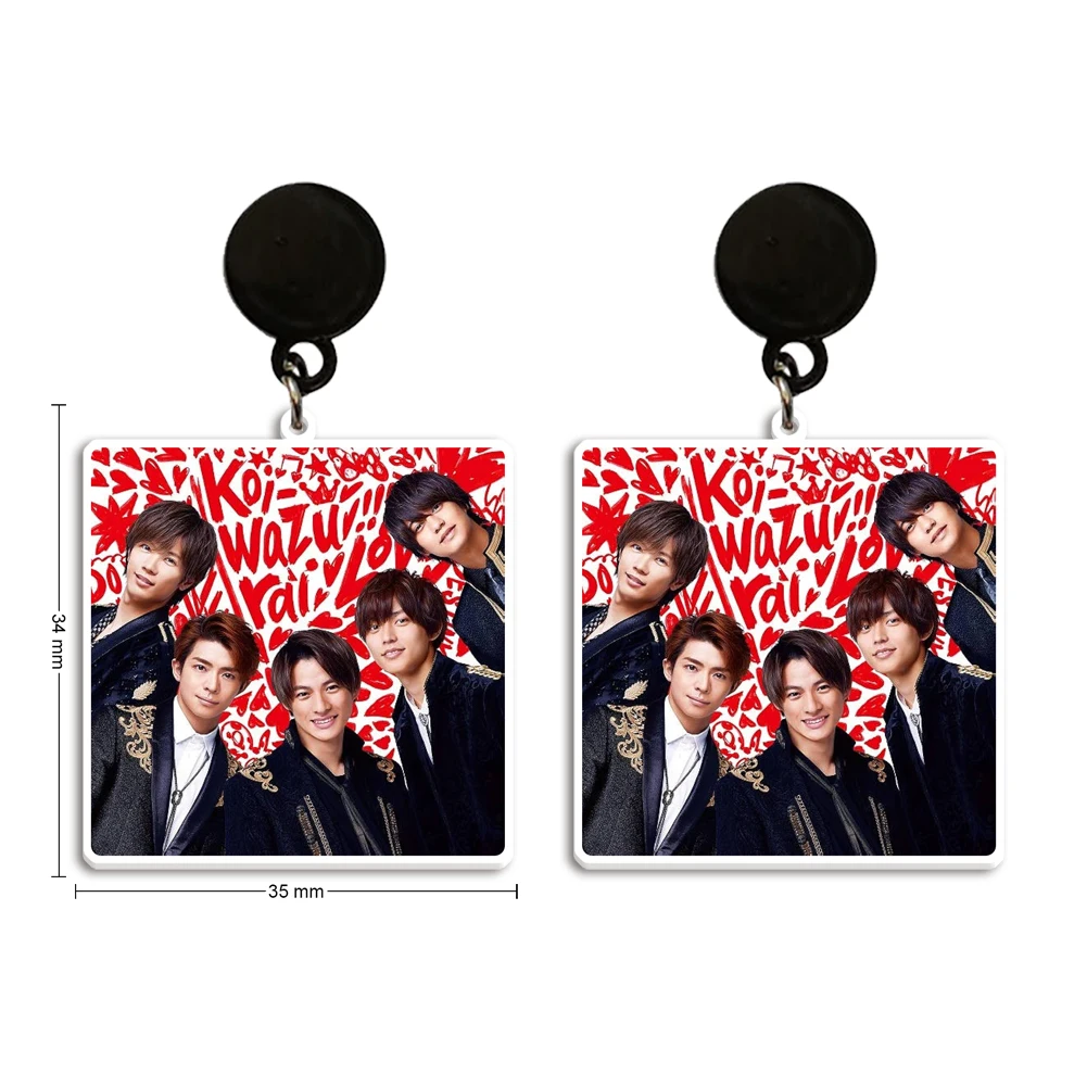 اليابانية المعبود الاكريليك الأقراط الملك الأمير تحت عنوان قطرة استرخى أقراط للنساء Jpop مروحة نادي هدية مجوهرات