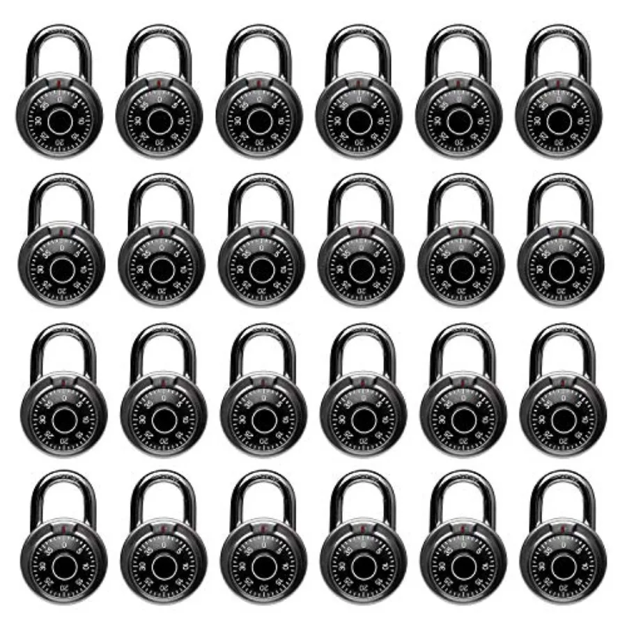 

Locker Lock, Combination Lock, Black, 2 in, 24 Locks