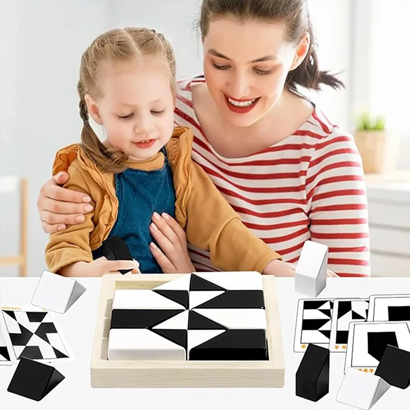 Block Puzzle Plastic Cube Storage Tray Plastic Hidden Building Block 3D Brain Teaser Game Early Education Block Puzzles for Kids