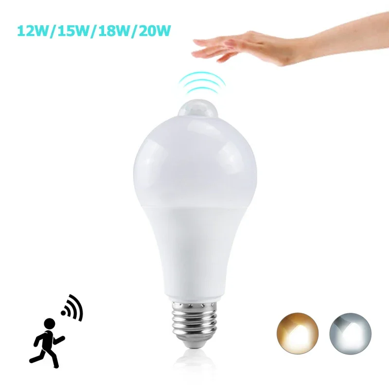 

2025 Motion Sensor LED Bulb E27 LED Lamp PIR Sensor Light Bulbs Auto ON/OFF Night Light For Porch Stairs Garage Security Lights