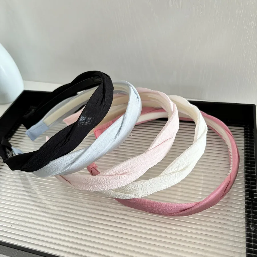 

Кремовый цвет, сладкий стиль, витой обруч для волос, повязка на голову с высокой короной, нескользящая универсальная повязка для волос для женщин