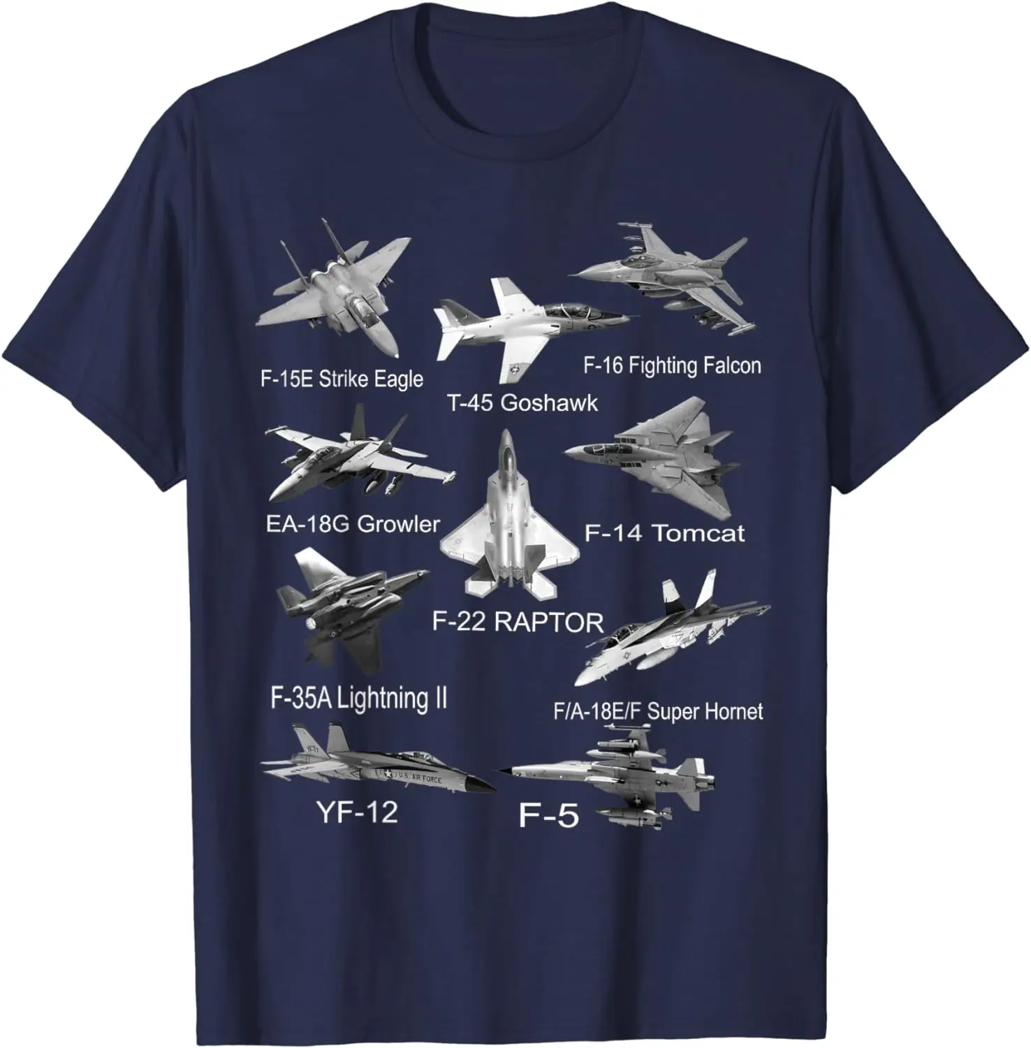 American Fighters Jets F22 Raptor F14 Tomcat Plane Men T-Shirt Short Sleeve Casual 100% Cotton T Shirt