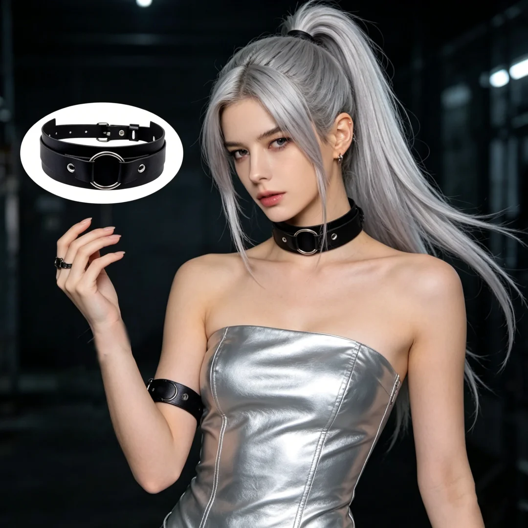 YK2 Harness Punk Style Men Hot Lingerie Sexual Belt Strap Costumes Harness Male Clothing Party Necklace Choker Collar Belt