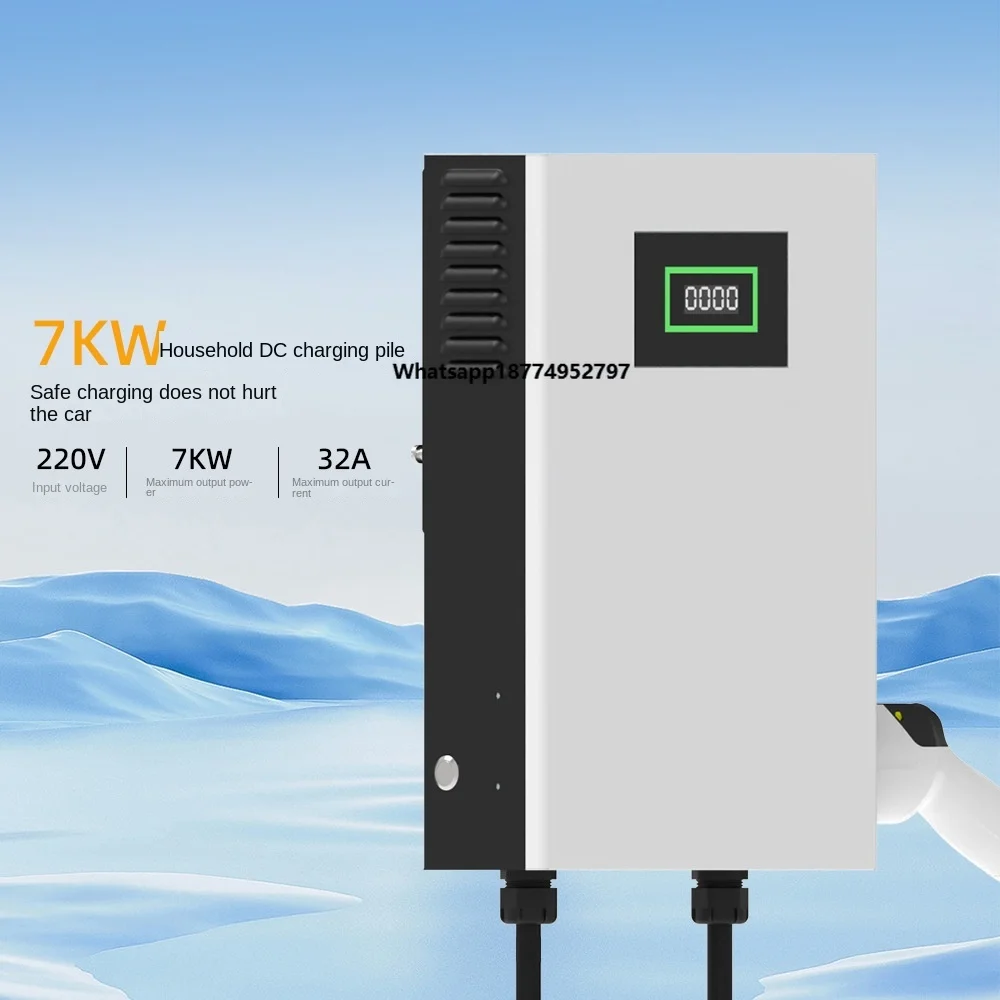 7kW National Standard DC  Electric Vehicle Charging Pile 9 Holes IP54 New Energy 32A AC 220V