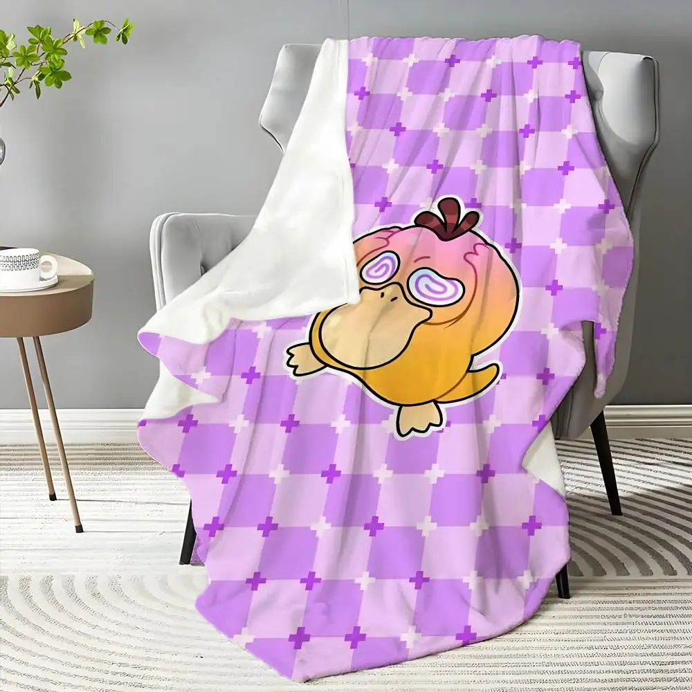 

Pikachu Throw Blanket Aesthetic Art Flannel Blanket Portable Home Travel Camping Sofa Picnic Thickening Flannel Blanket