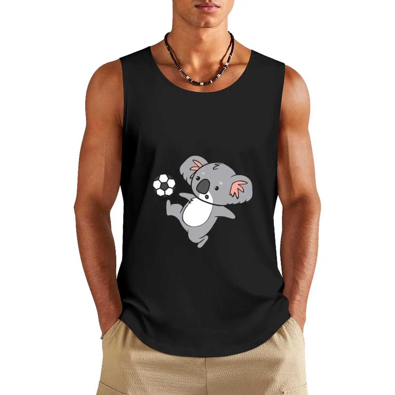 

Koala - with football Tank Top Body man men gym clothing Gym man