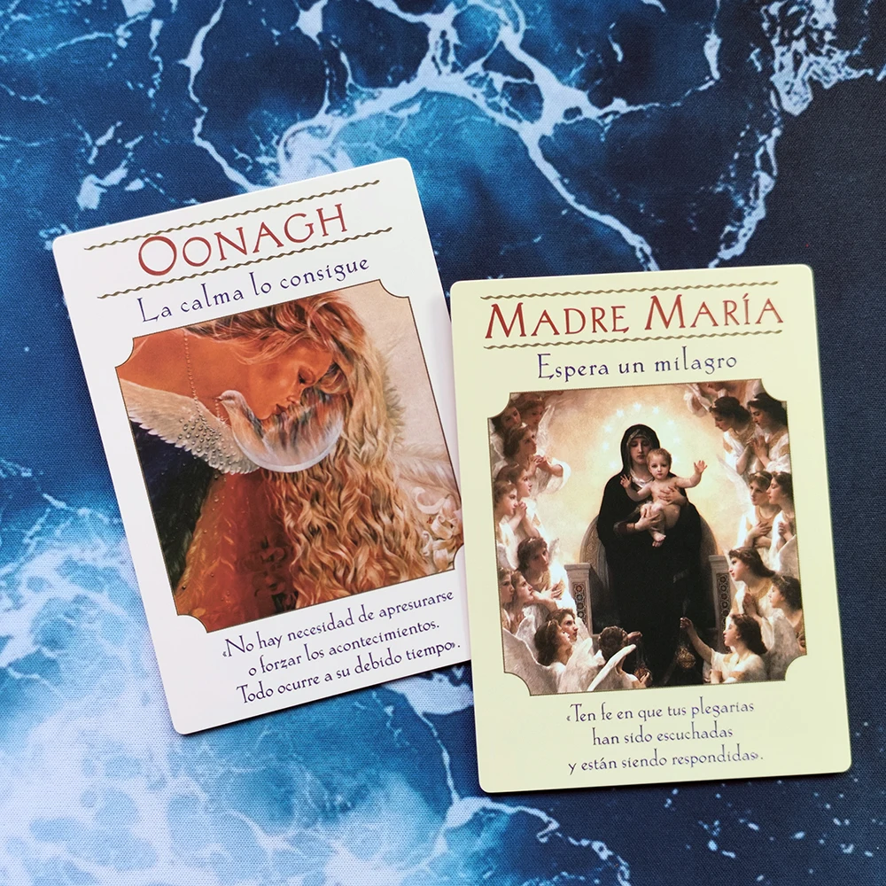 NUEVO Oráculo 12 x 8.7 cm (4.7 x 3.4 in) en Español: Las Cartas del Oráculo de las Diosas 44 Cartas con Palabras Clave