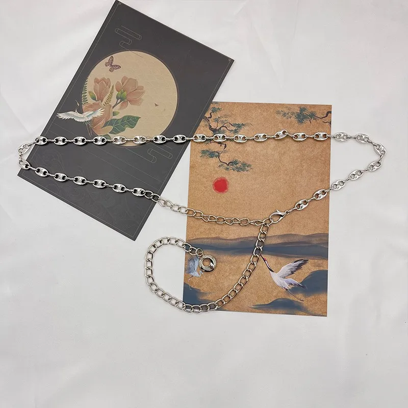 Influencer Waist Chain Belt Women Gold Fine Oval Link Ring Charm For Dress Jeans Summer Party 2026 New Trendy Chic Versatile