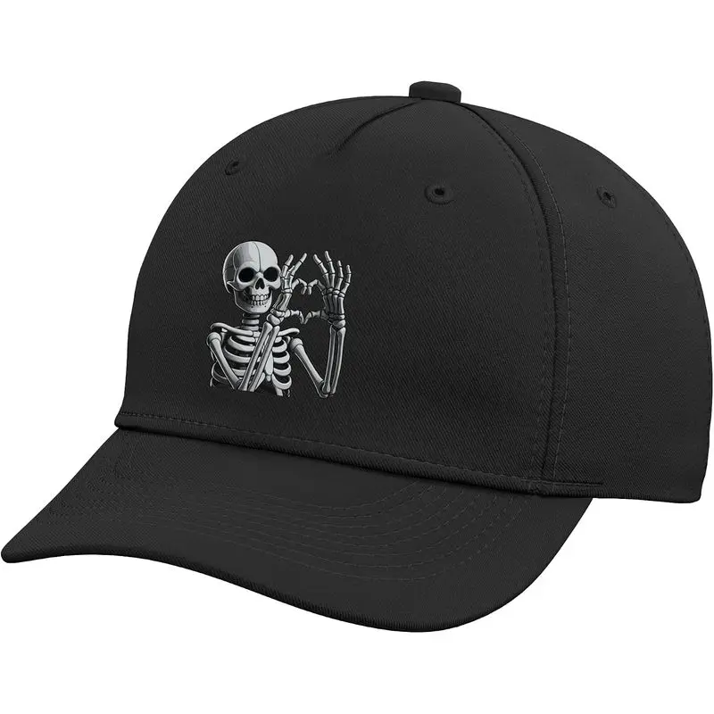 Skeleton Love Hands Halloween Finger Heart Sign Adjustable Baseball Hat