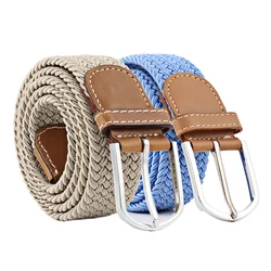 Cinturón de lona colorido para hombre y mujer, accesorio informal de lujo para Vaqueros, faja de nailon para caza, 107/120cm